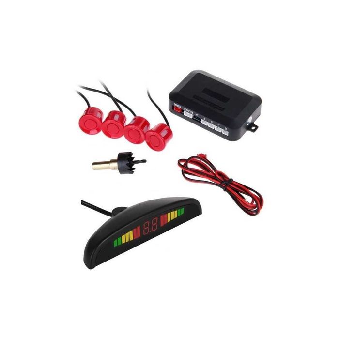 Парктроник Parking sensor, 4 червени сензора и дисплей, червен датчик