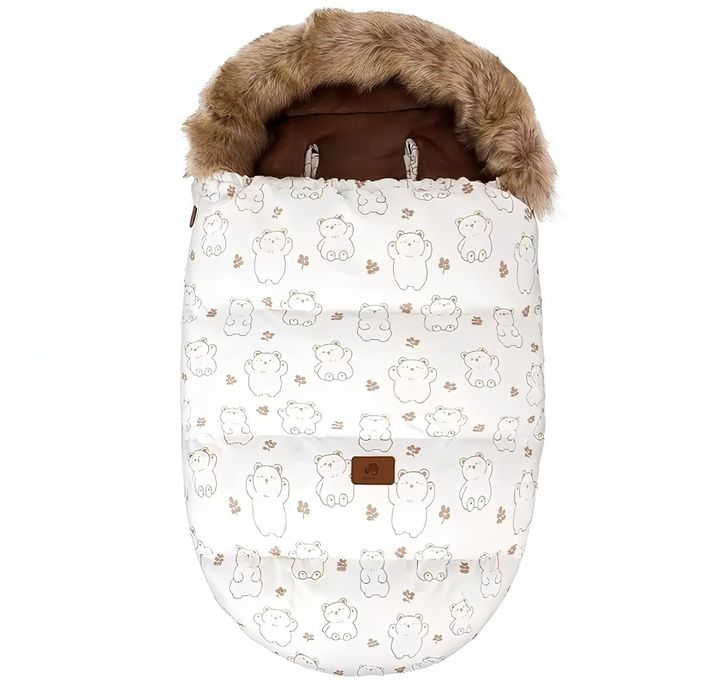 НОВО! Водоустойчив зимен чувал за количка с плътен пух