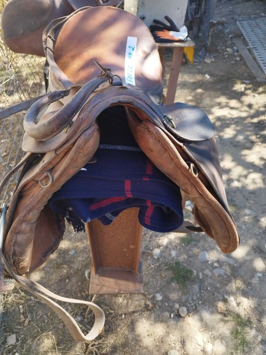 Șa de piele originala model clasic germana