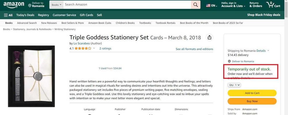 Set colectie SIGILIU cu LUNA TRIPLA Zeita Hekate baton ceara argintiu