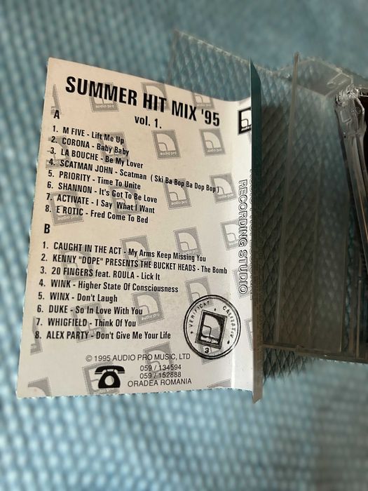 caseta audio, summer hit mix 95, volumul 1