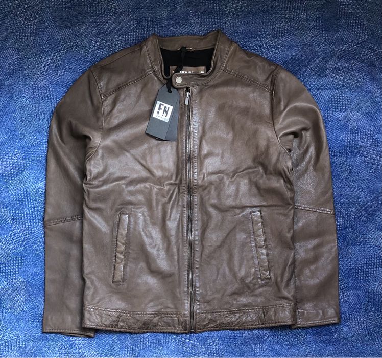 Freaky Nation Leather Jacket ОРИГИНАЛНО мъжко яке/естествена кожа  L-M