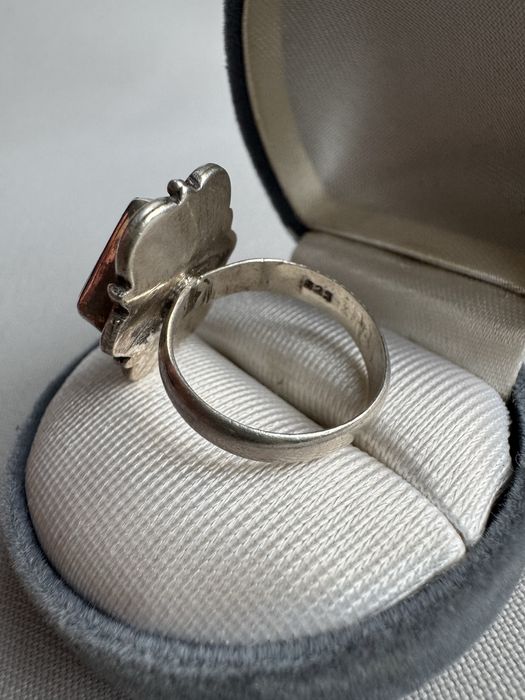 Inel din argint si onix