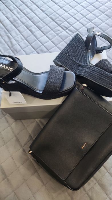 Mango Сандали с подарък чанта DKNY