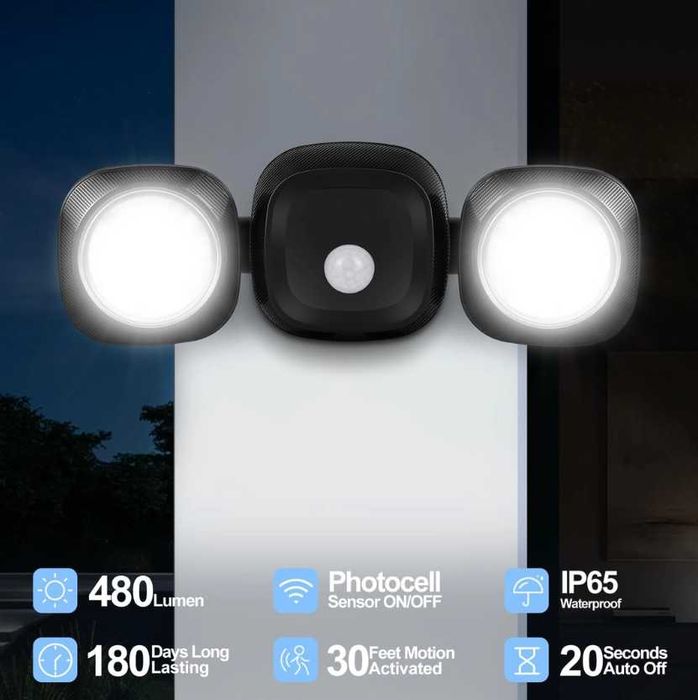 Lampă exterioară Toowell cu detector de mișcare