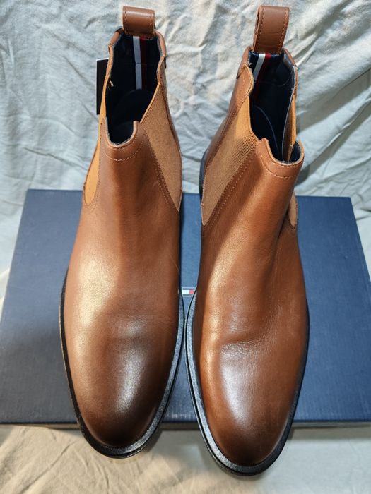 Стилни мъжки кларкове от естествена кожа TOMMY HILFIGER №43