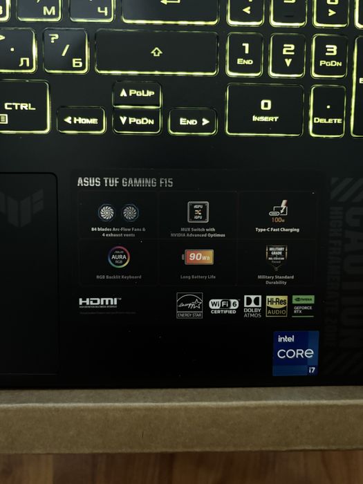 Gaming laptop Asus tuf f15