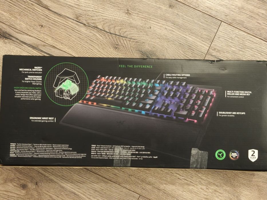 Tastatură Mecanică Gaming Razer BlackWidow V3 (Green Switches) – Impecabilă, la cutie