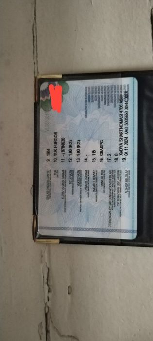 газ 53дакумент бор фургон йили 1984