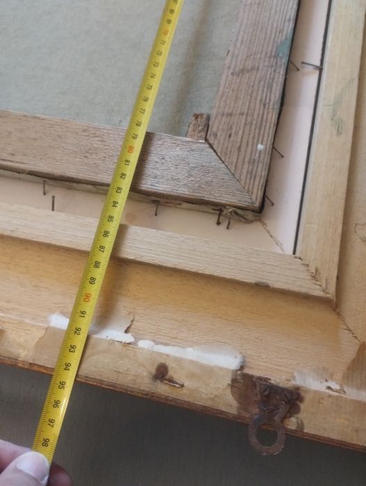 Tablou vechi,semnat,ulei,125/94cm