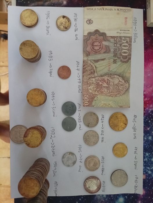Vând colecție monede și bancnote vechi