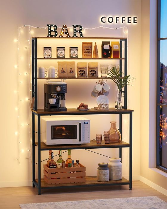 Бюфет за кухня в сивкав МДФ и метал