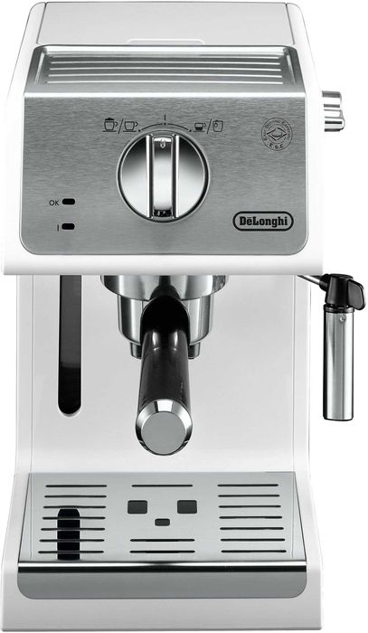 Кофемашина рожковая De'Longhi ECP 33.21.W (белая, с капучинатором)