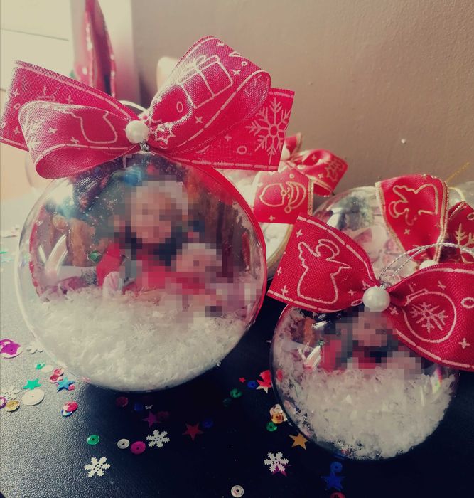 Коледни топки със снимка