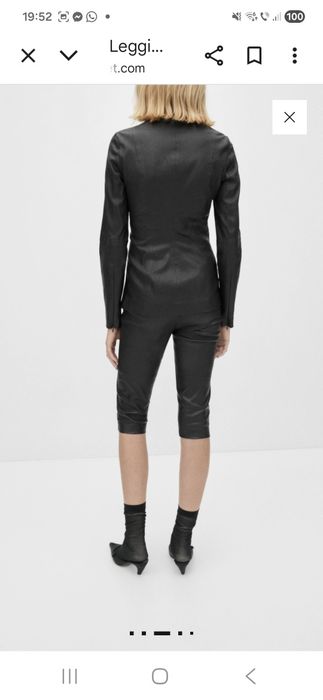 Pantaloni de piele Mango