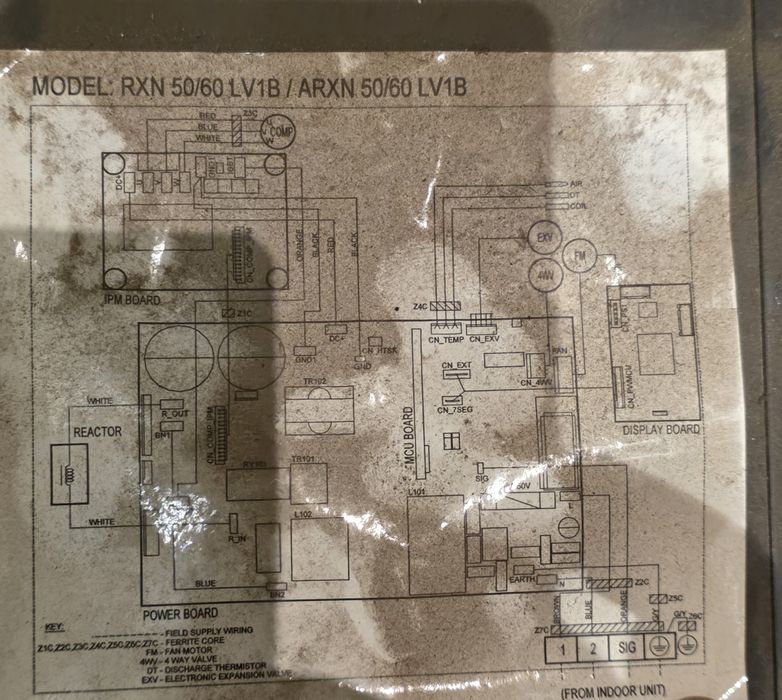 Платка външно тяло Daikin RXN50LV1B 5SLY20CR ACDIA-R58 инвертор климатик PCB електроника