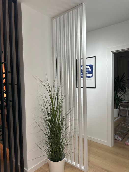 Riflaj despartitor decorativ 30x60x2750mm, 8 buc, nou, alb mat