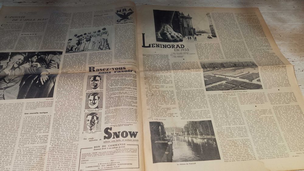 Reviste/Jurnale vechi Franceze “ 1933, Le magazine d´aujourd`hui ”