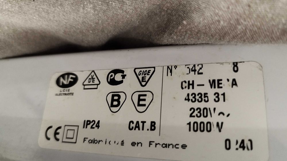 Thermor електрически конвектор френски 1000W радиатор 45/45см