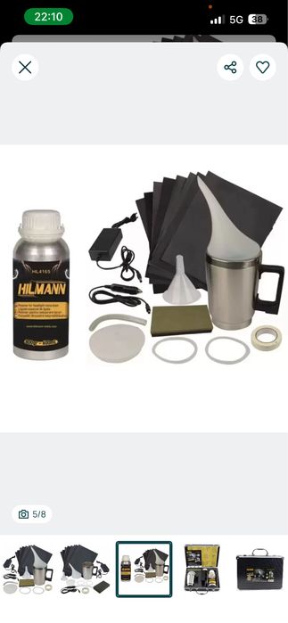 Kit polimer Hilmann pentru recondiționare faruri auto – soluție profesională