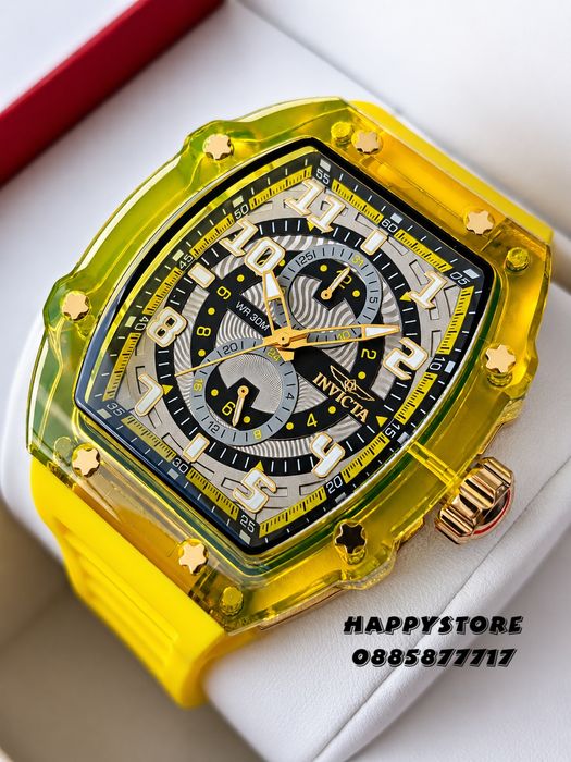 INVICTA Cyclone Yellow/Gold 49 mm, Инвикта нов мъжки часовник