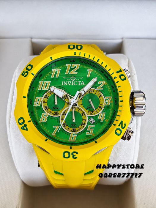 INVICTA Hydra Yellow/Green 52 mm, Инвикта нов мъжки часовник