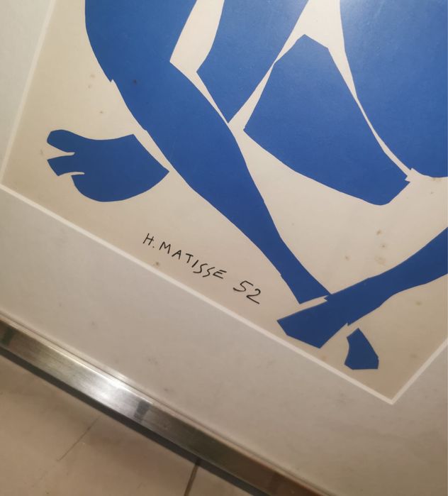 Картина рамка паспарту  Nu Bleu IV Синьо голо тяло IV 2007г Анри Матис