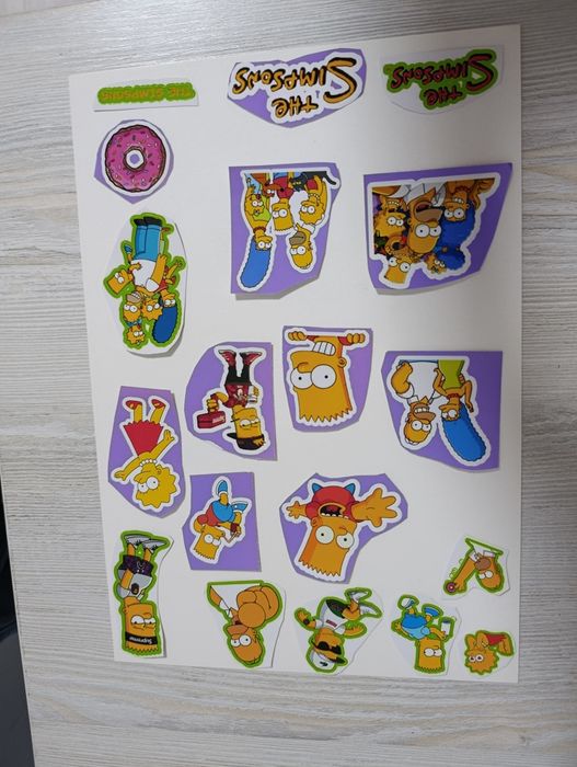 Аниме закладка,наклейки,карточки,Симпсоны
