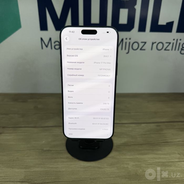Iphone 17 Pro Max 256gb Nasiya bor