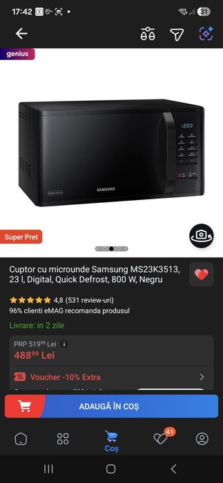 Vand cuptor cu microunde Samsung