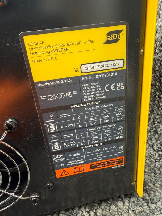 Aparat de sudură ESAB HandyArc MIG 160i