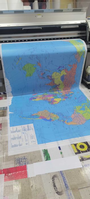 Карта мира на стену декоративно-познавательная (ПЭТ пластик)