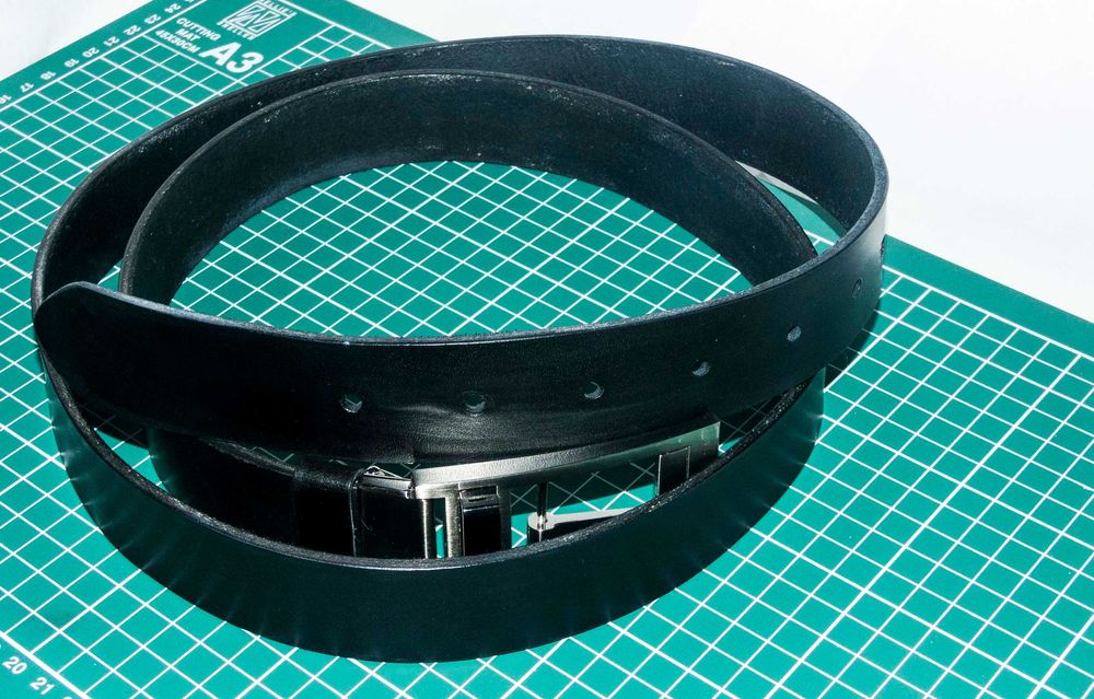 Мъжки колан от естествена кожа, ръчна изработка