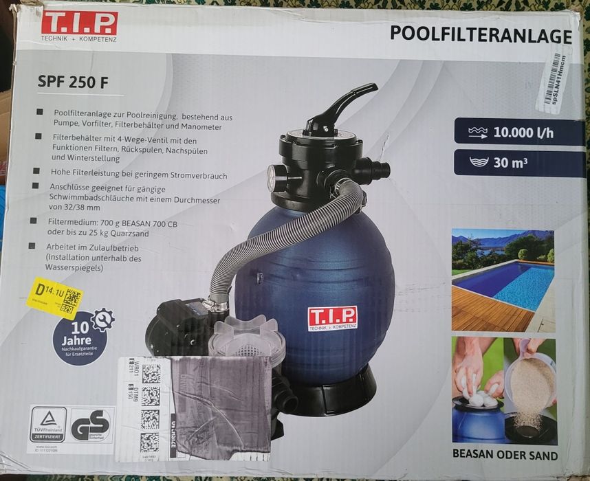 Sistem de filtrare cu nisip pentru piscine