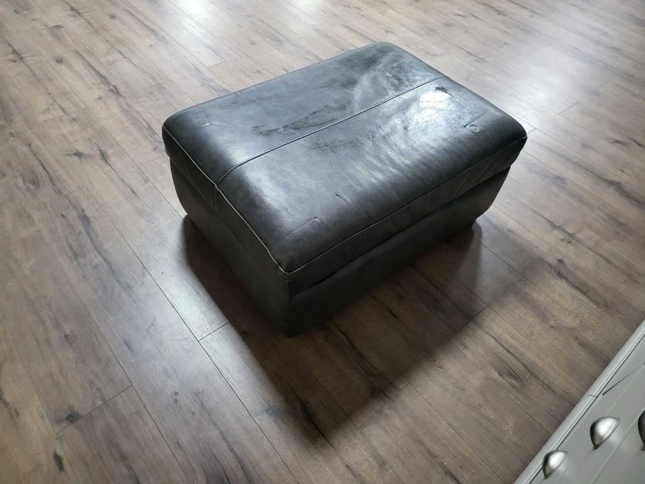 Сива кожена табуретка с функция ракла