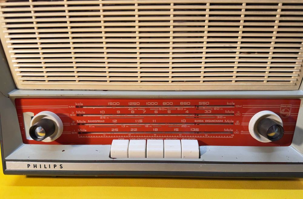 Ретро Лампово Радио Philips Работи