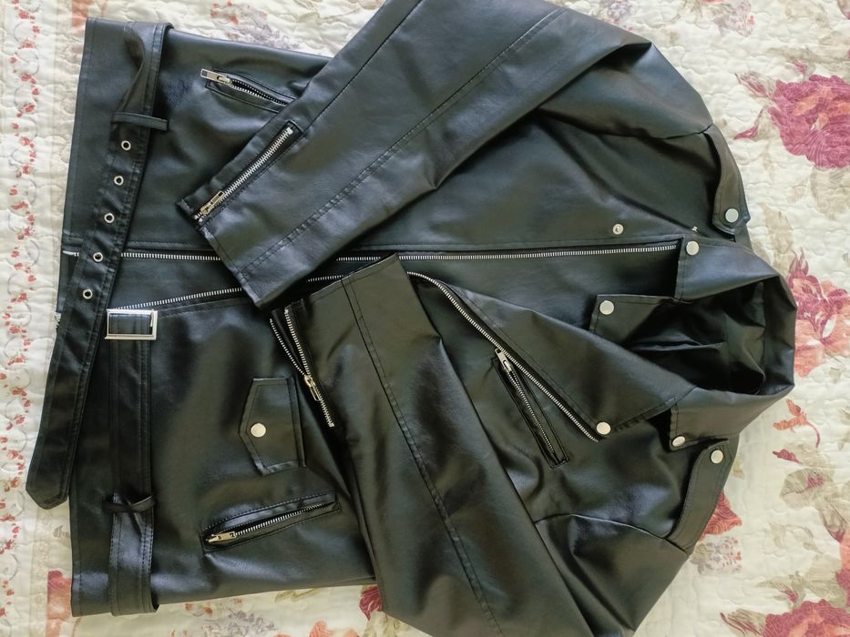 Дамско овърсайз кожено яке размер  L/ XL