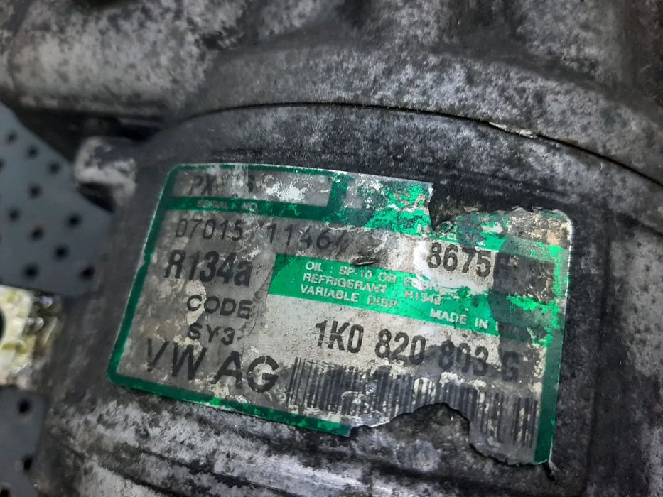 Compresor clima ac vw touran golf 5 caddy seat altea 5p toledo 5p skoda octavia 2 audi a3 8p 1k0820803g