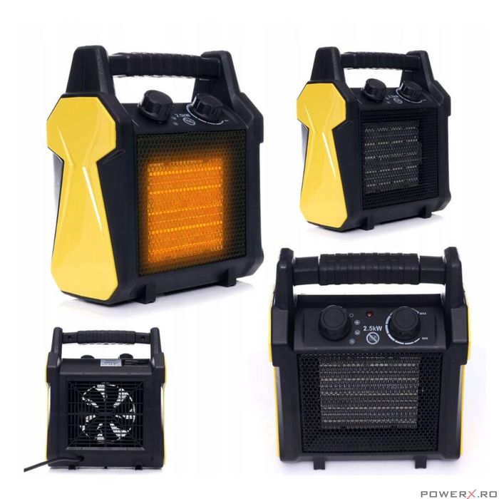 Incalzitor electric pentru caldura cu termostat, 2.5KW 10A, Kraft