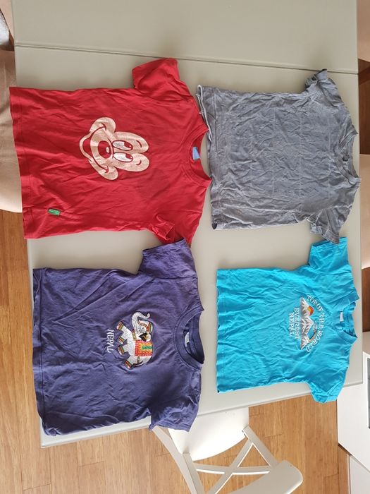 Лот 5 тениски и 2 чифта къси панталони ръст 116-122, 6-7 години