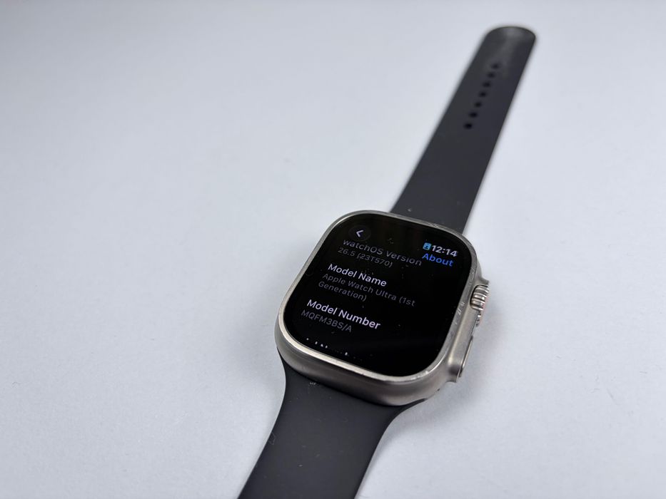Apple Watch Ultra 1st Gen, 49mm, Titanium, GPS + Cellular, 86% батерия, оригинална каишка и зарядно