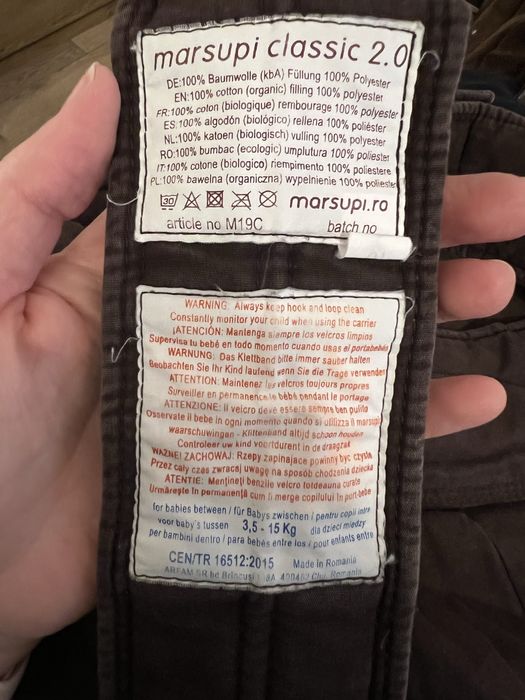 Sistem de purtare Marsupi chocolate L