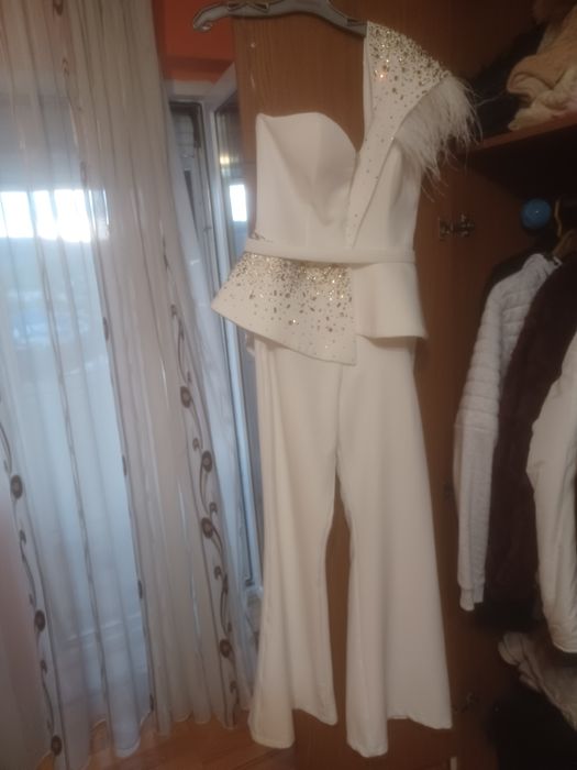 Salopeta alba lungă