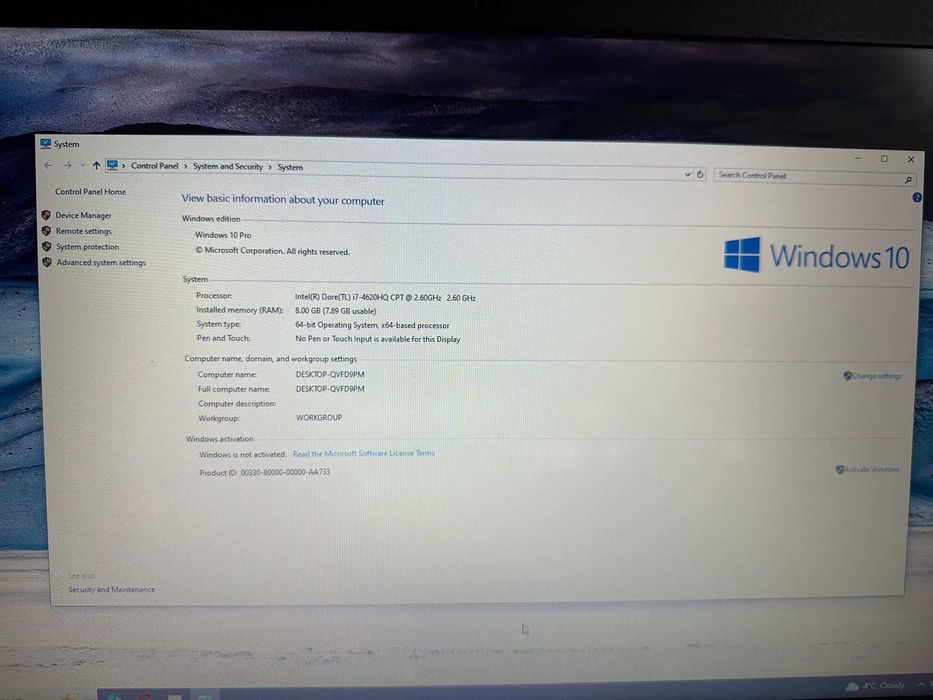Laptop ASUS X550J – i7 / SSD / GTX 950M – DEFECT (Blue Screen)