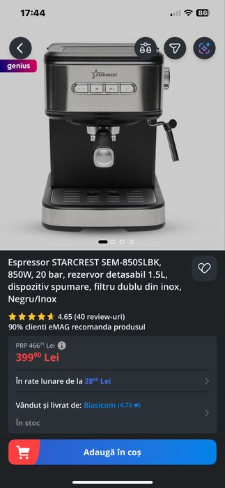 OFERTA Espressor Cafea Starcrest