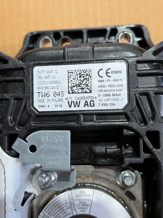 Airbag scaun / Airbag pasager Audi A4 B9 A5 F5 8W