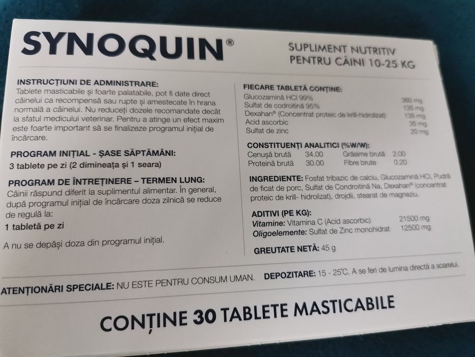 Supliment pentru câini.