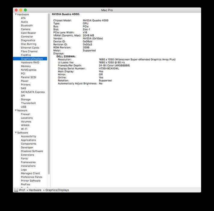Видеокарта NVIDIA QAUDRO 4000 Mac edition, за Mac Pro