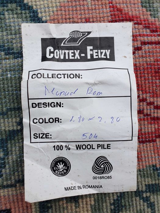 Covor NOU tesut manual, lana 100% Cisnadie,colectia  HANDEMADE 5,04 mp