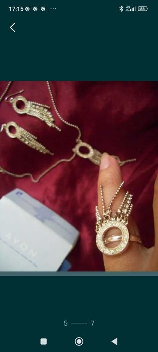 Set Avon cercei,inel si lănțișor